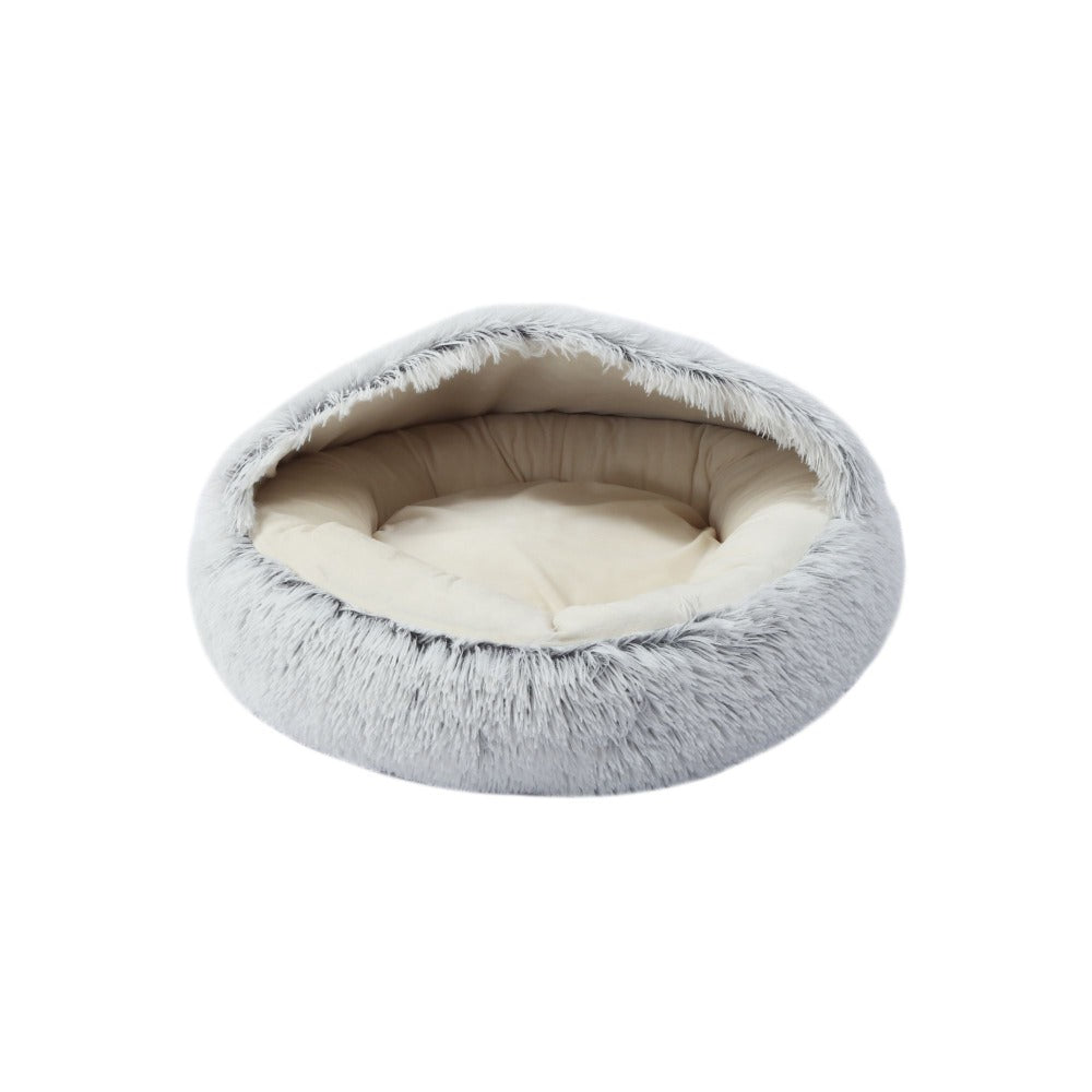 Snoodie Faux Fur Pet Cave with Removable Cover - Arctic Grey Charlie's Pet Products