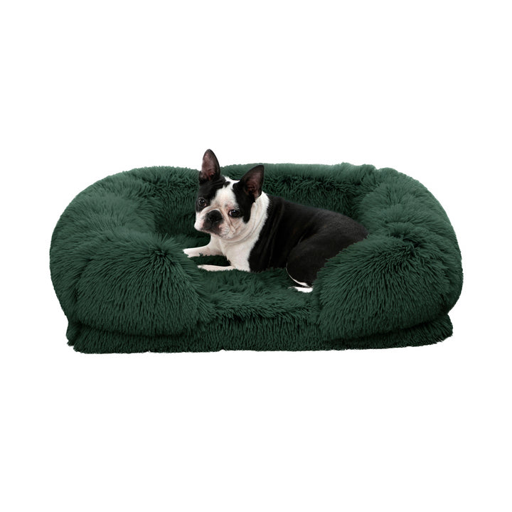 Shaggy Faux Fur Memory Foam Sofa Bed - Eden Green Charlie's Pet Products
