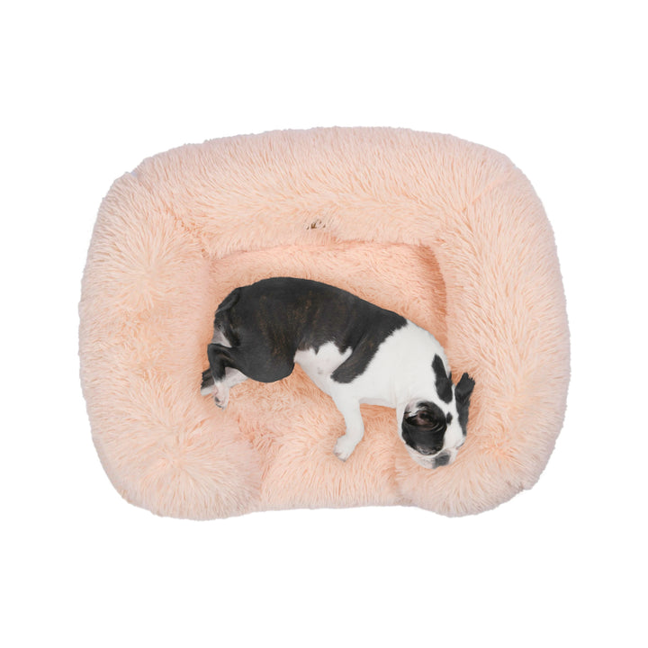Shaggy Faux Fur Memory Foam Sofa Bed - Soft Beige Charlie's Pet Products