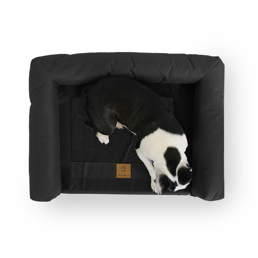 Trampoline Bolster Sofa Pet Bed Black Charlie's Pet Products