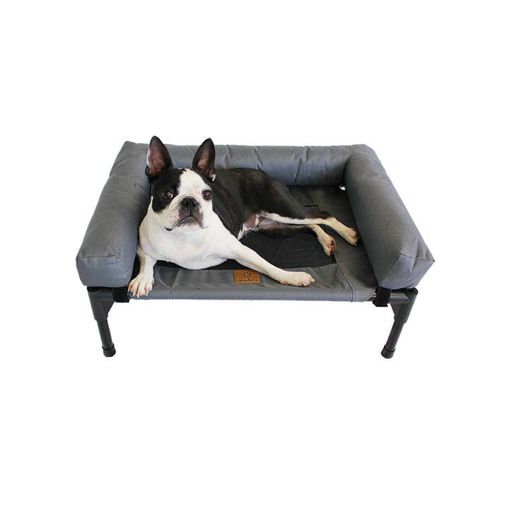 Trampoline Bolster Sofa Pet Bed Grey Charlie's Pet Products