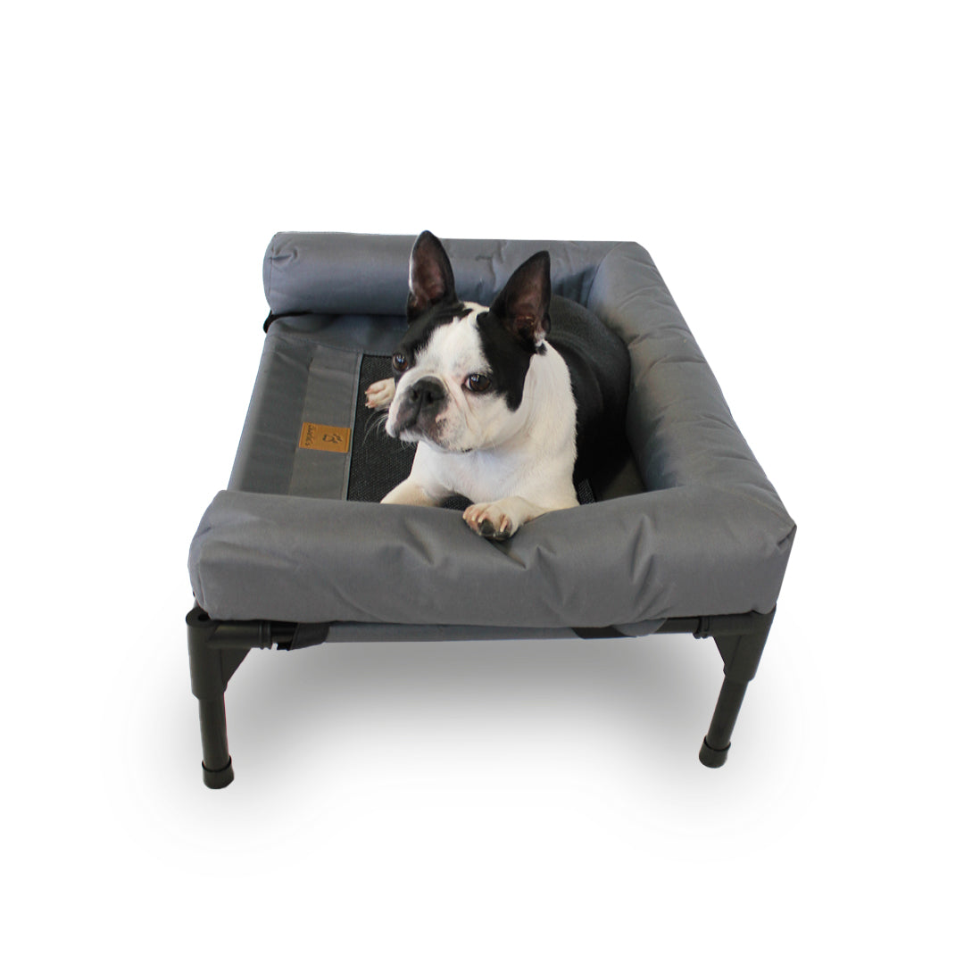 Trampoline Bolster Sofa Pet Bed Grey Charlie's Pet Products
