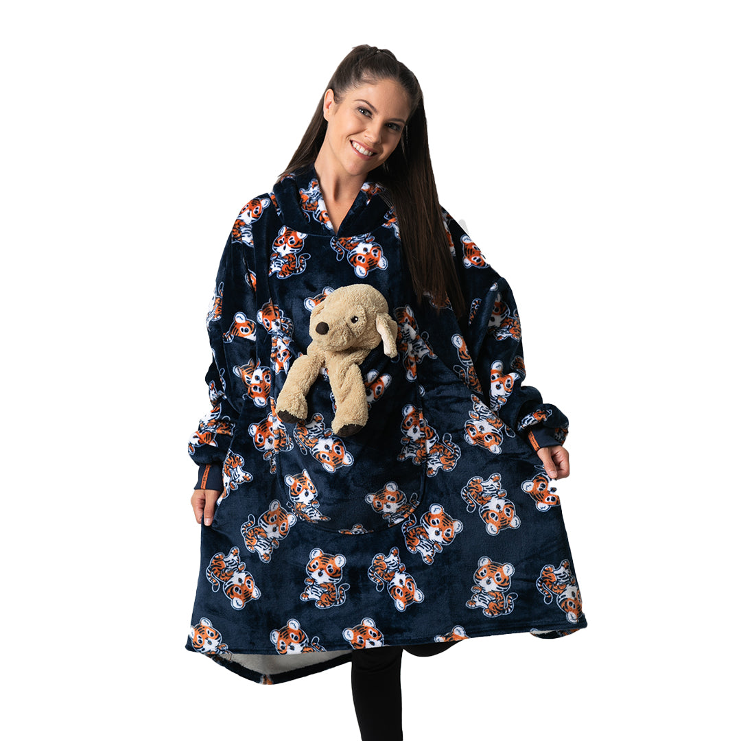 Cuddle Pocket Giant Hoodie Tig AWR Navy Charlie s Pet