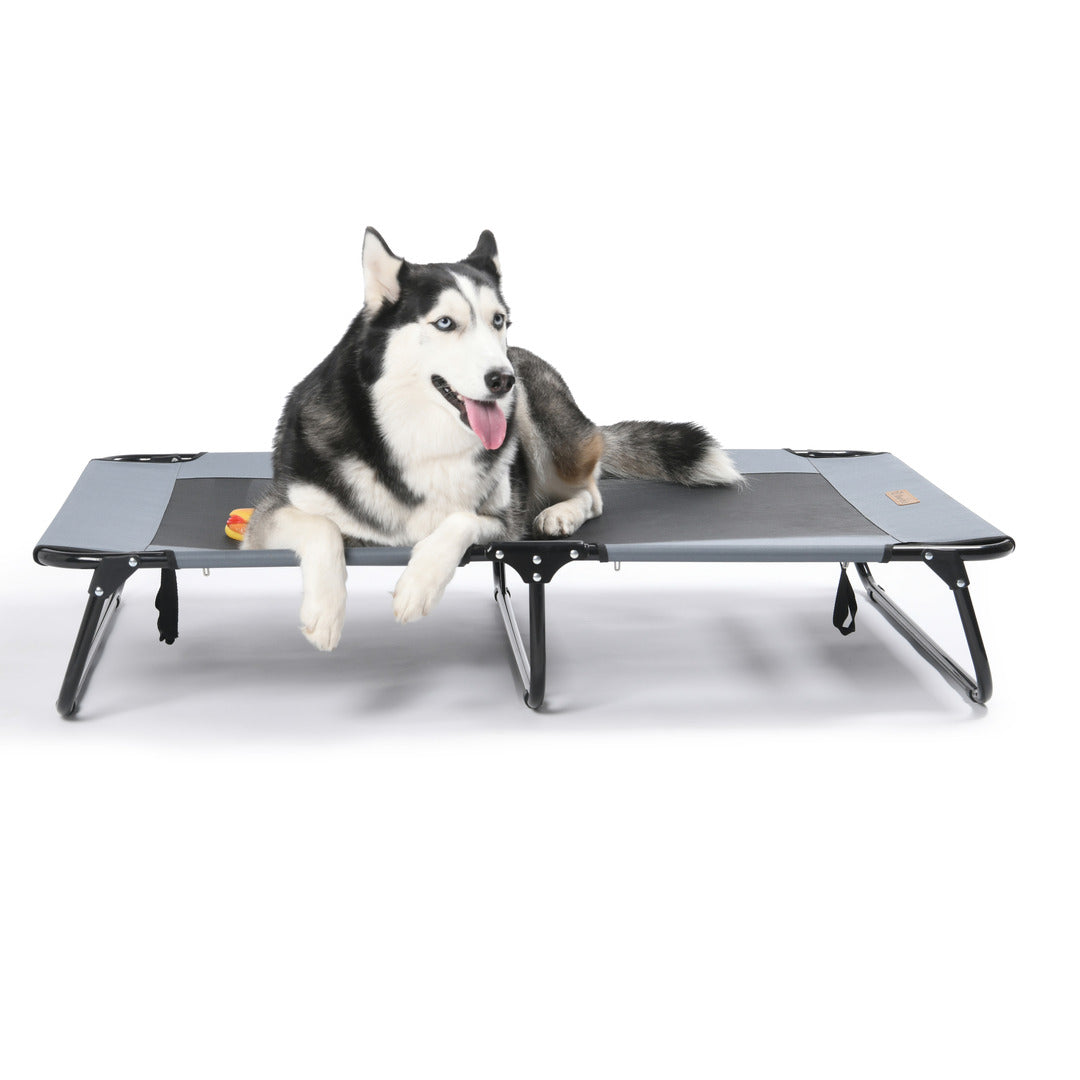 Adventure Foldable Travel Pet Cot Grey Charlie's Pet Products
