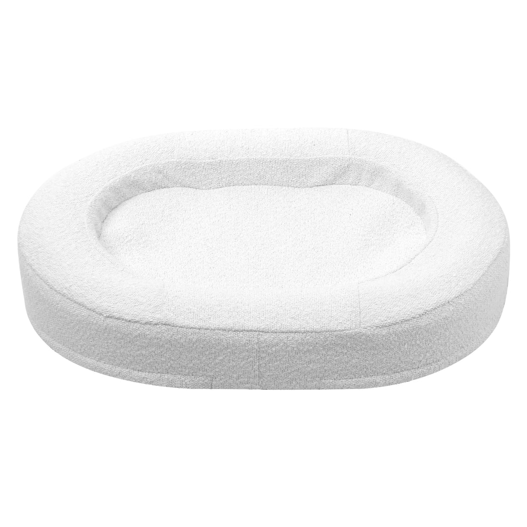 Marlo Orthopedic Bolster Boucle Dog Bed White Charlie's Pet Products