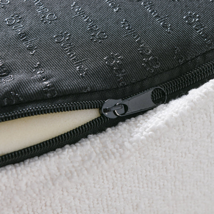 Marlo Orthopedic Bolster Boucle Dog Bed White Charlie's Pet Products