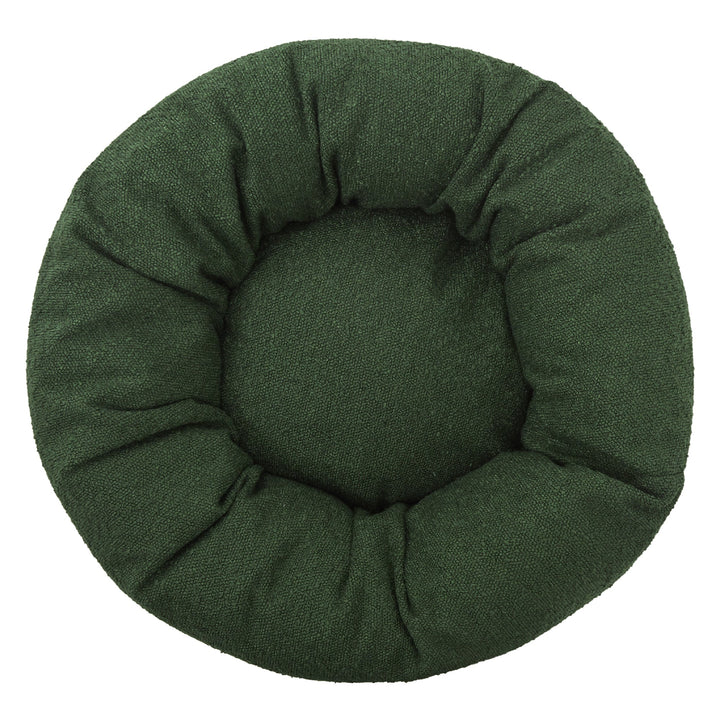 Miri Round Calming Boucle Dog Bed Olive Charlie's Pet Products