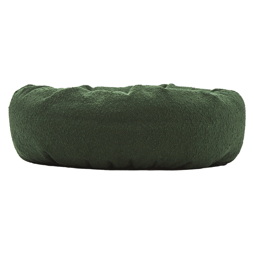 Miri Round Calming Boucle Dog Bed Olive Charlie's Pet Products