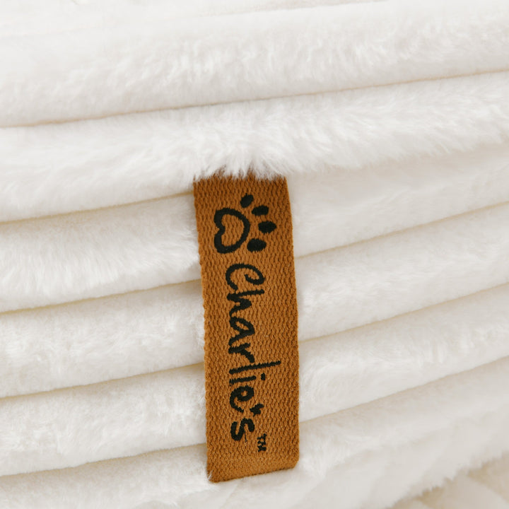 Cloud Crushed Foam Dog Bed Cream Charlie's Pet Products