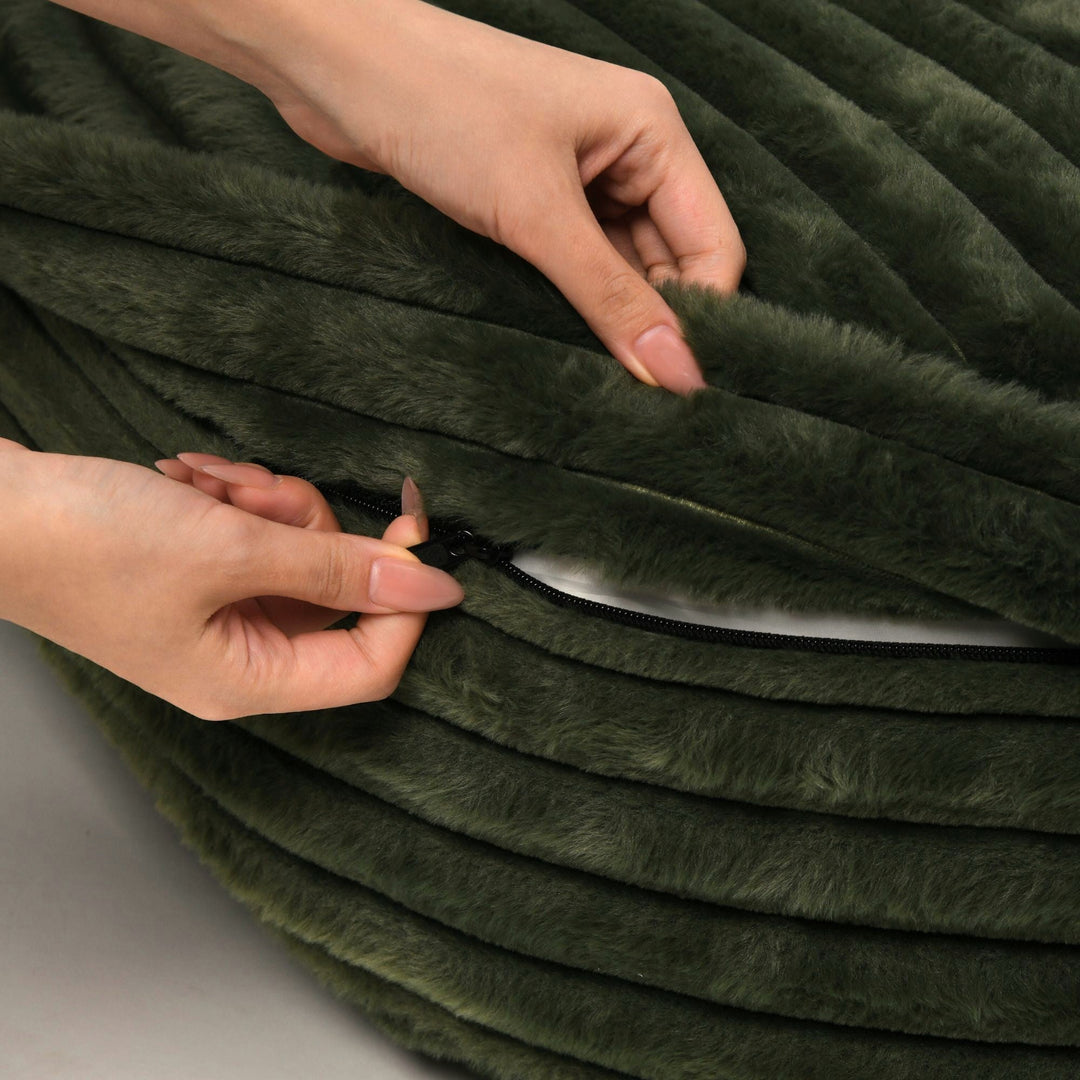 Cloud Crushed Foam Dog Bed Olive Charlie's Pet Products