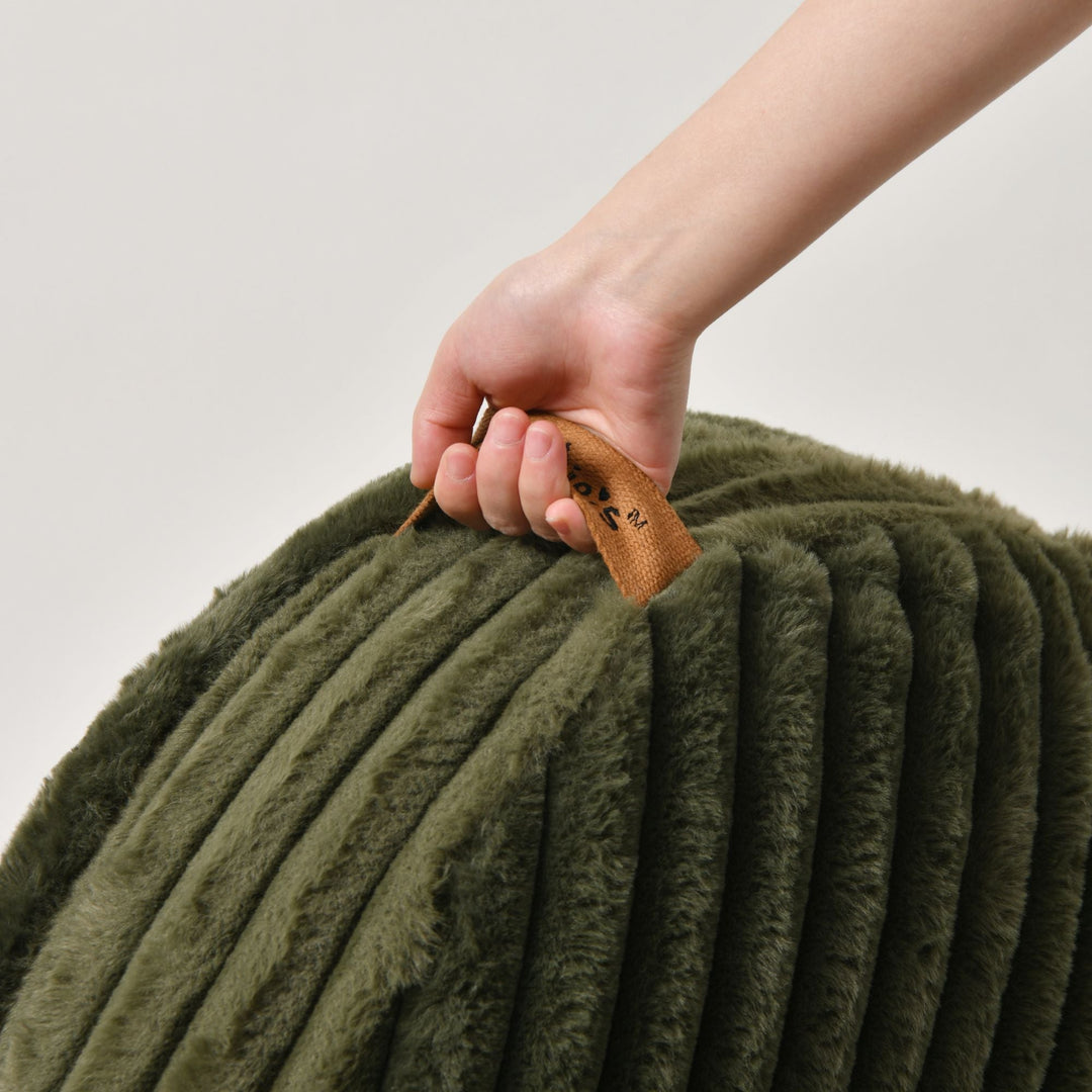 Cloud Crushed Foam Dog Bed Olive Charlie's Pet Products