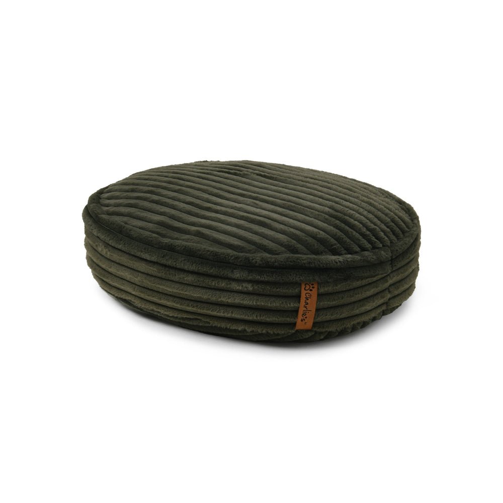Cloud Crushed Foam Dog Bed Olive Charlie's Pet Products