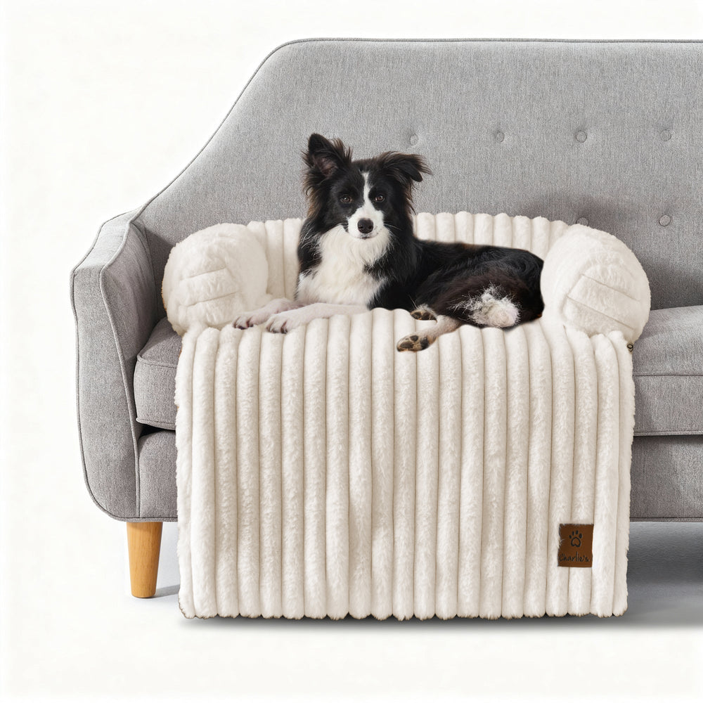 Cloud Bolster Sofa Protector Dog Bed Cream Charlie's Pet Products