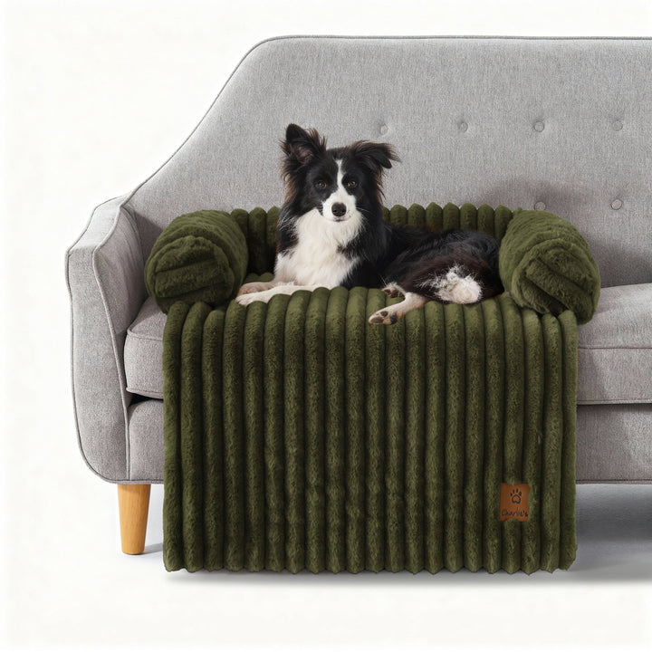 Cloud Bolster Sofa Protector Dog Bed Olive Charlie's Pet Products