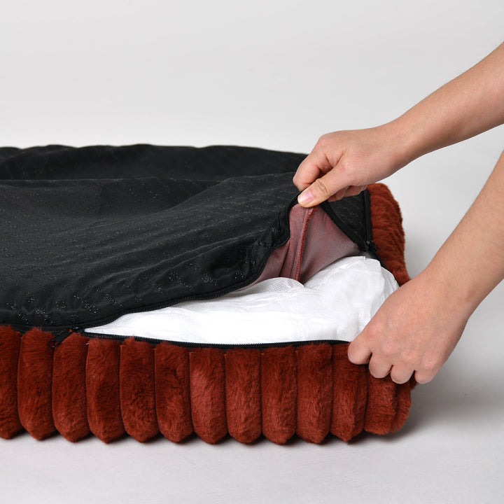 Cloud Bolster Sofa Protector Dog Bed Rust Charlie's Pet Products