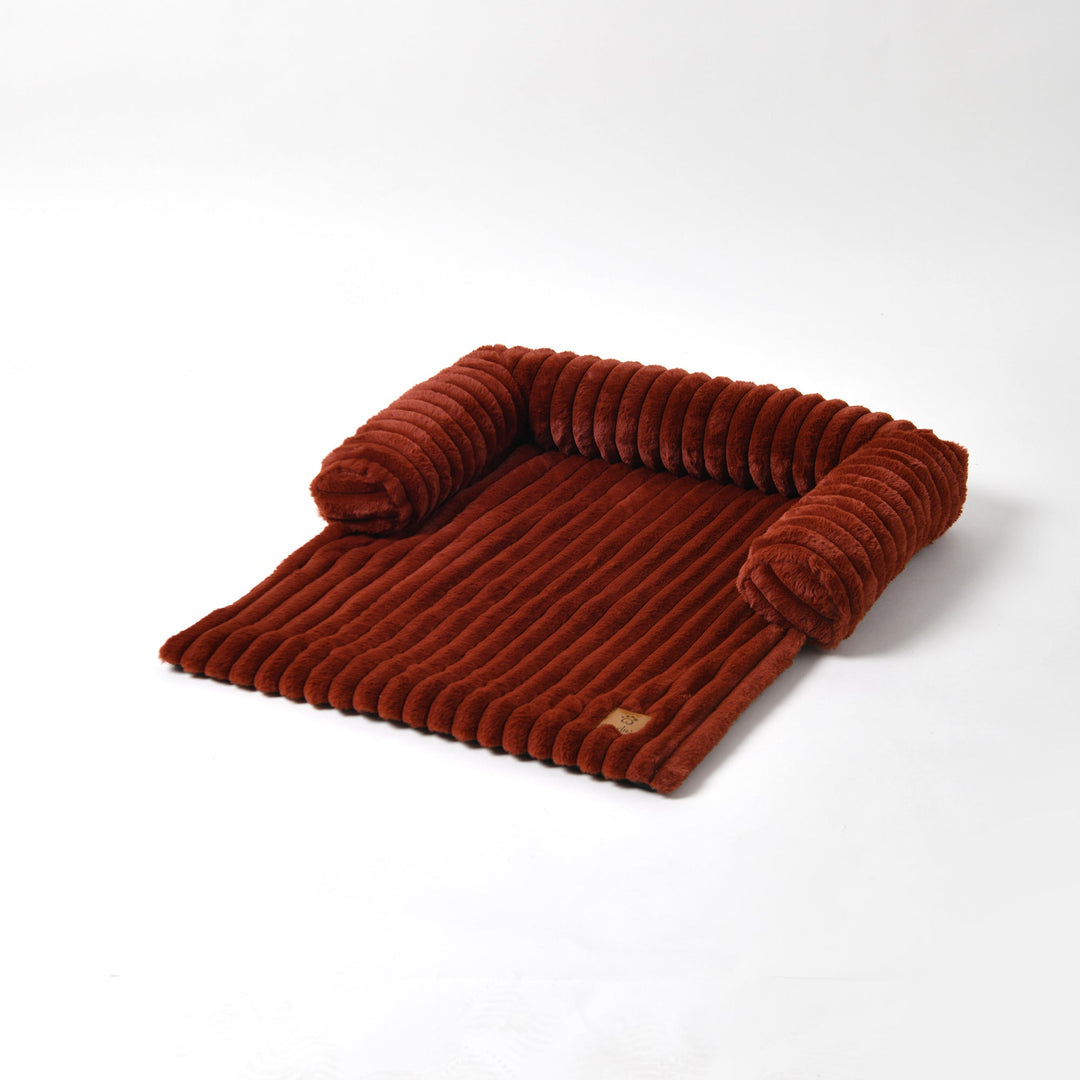 Cloud Bolster Sofa Protector Dog Bed Rust Charlie's Pet Products