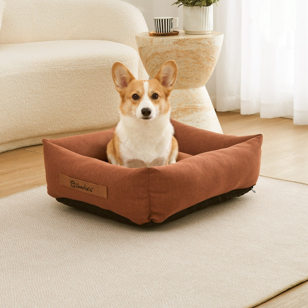 Brooksy Woven Dog Bed Rust Charlie's Pet Products