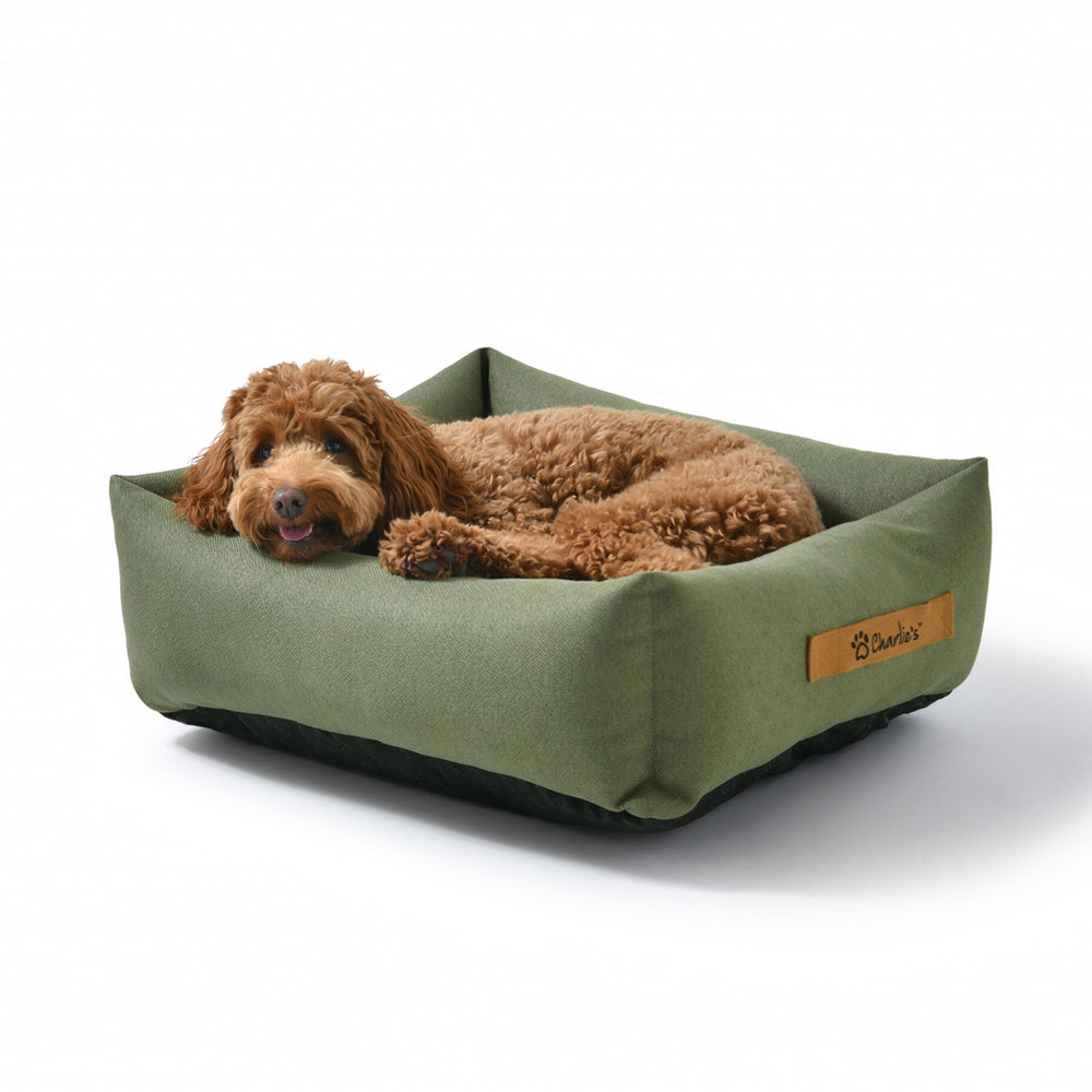 Brooksy Woven Dog Bed Olive Charlie's Pet Products