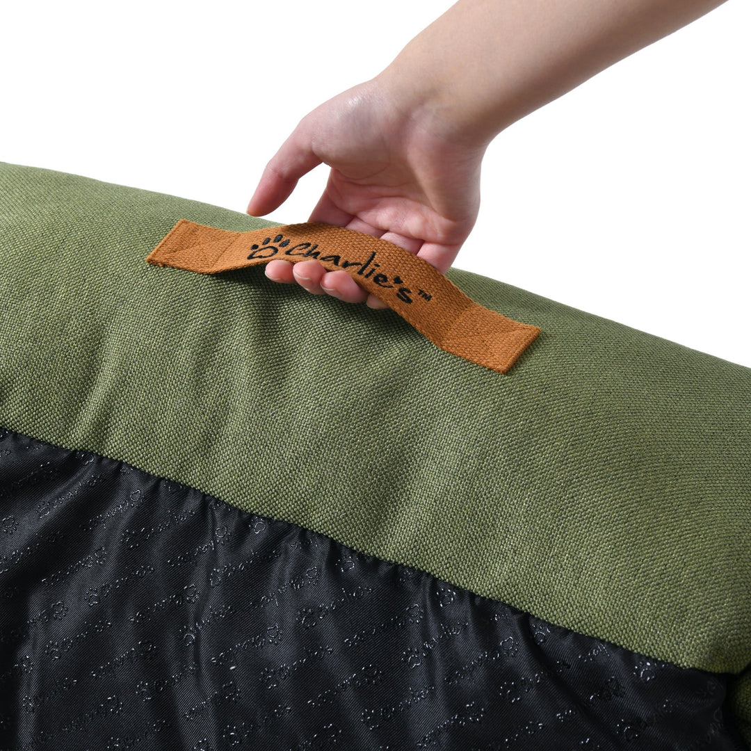 Brooksy Woven Dog Bed Olive Charlie's Pet Products