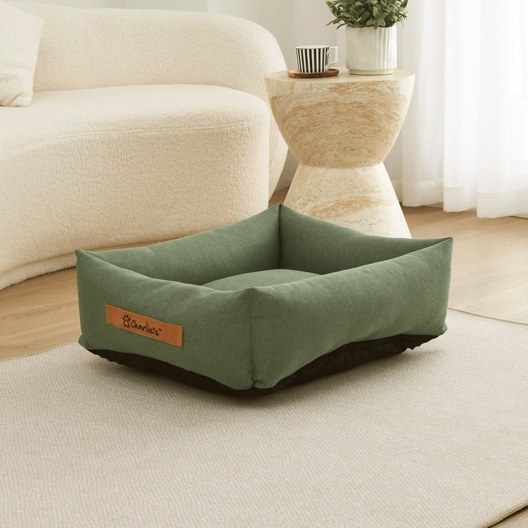 Brooksy Woven Dog Bed Olive Charlie's Pet Products