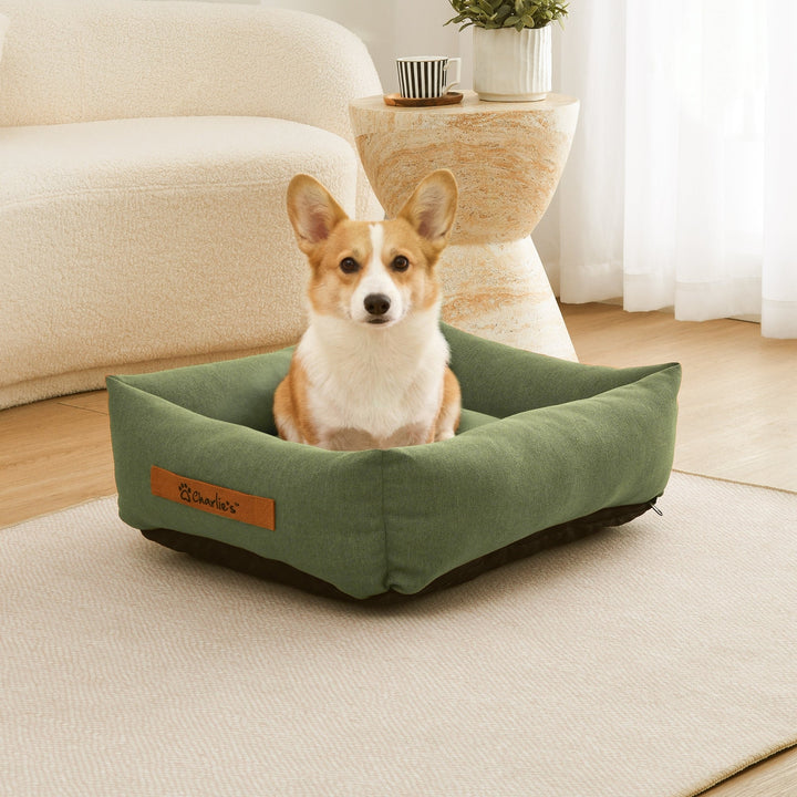 Brooksy Woven Dog Bed Olive Charlie's Pet Products