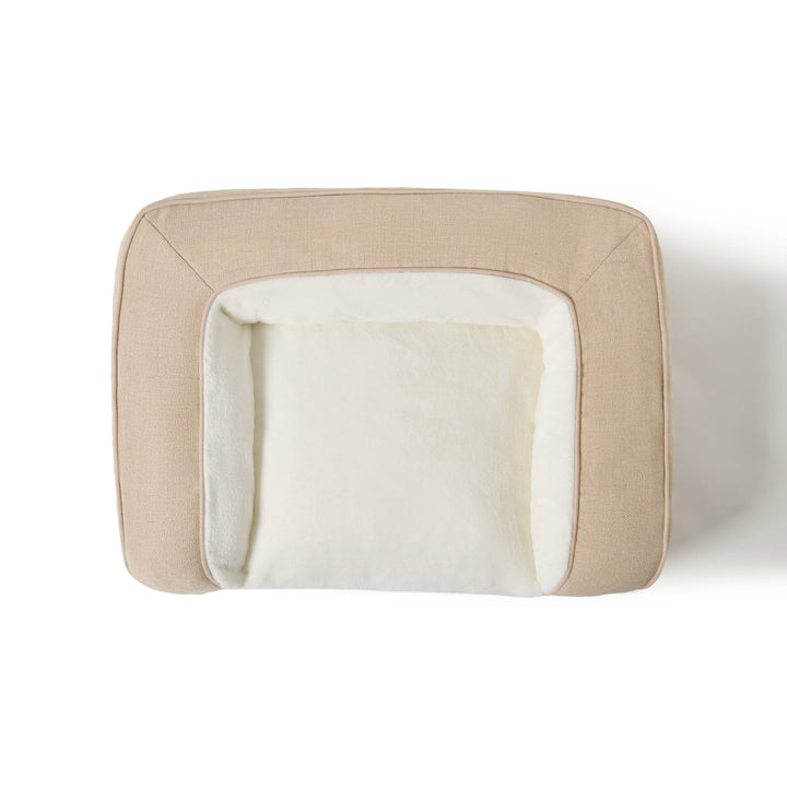 Camden Cotton Jute Plush Sofa Dog Bed Charlie's Pet Products