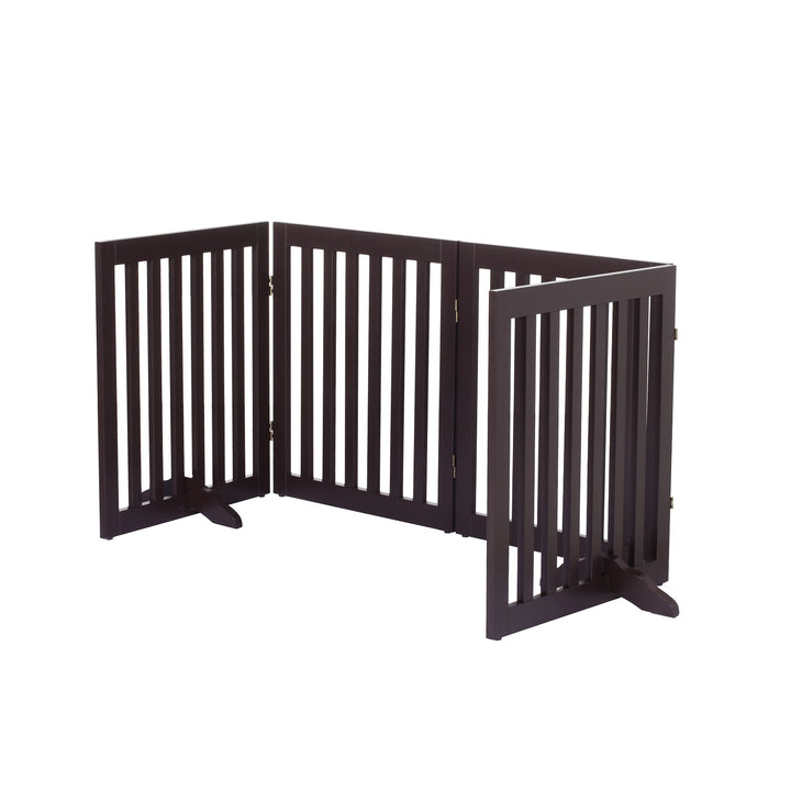 Freestanding Pet Gate - Brown Charlie's Pet Products