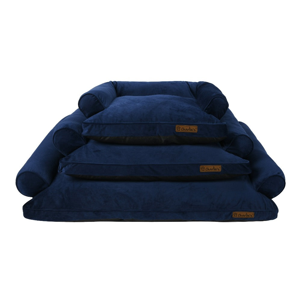 Ripley Corduroy Pet Sofa Bed - Navy Charlie's Pet Products