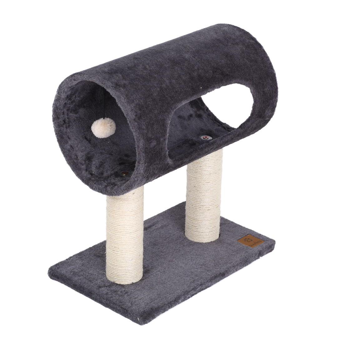 Tubey Cat Tree Scratcher and Tunnel - Grey Charlie's Pet Products