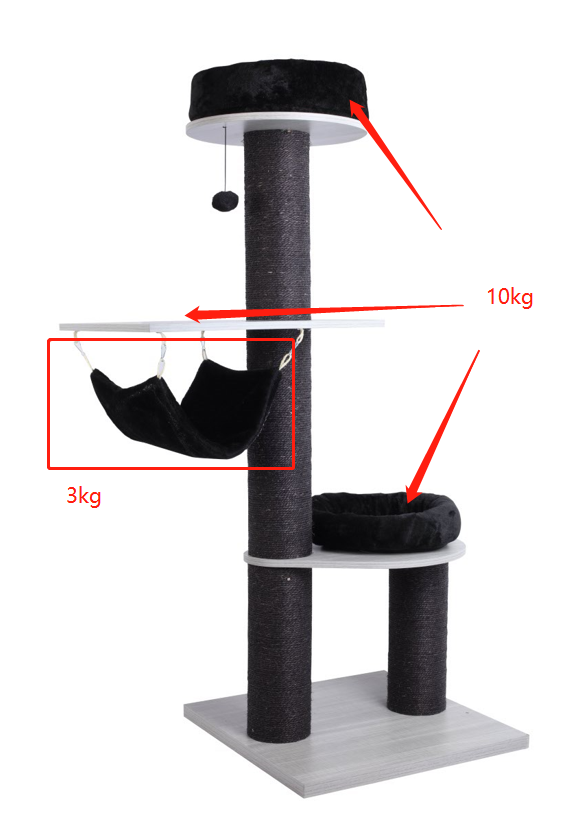 UFO 3-Tier Cat Tree Tower with Nest, Hammock and Toy Charlie's Pet Products