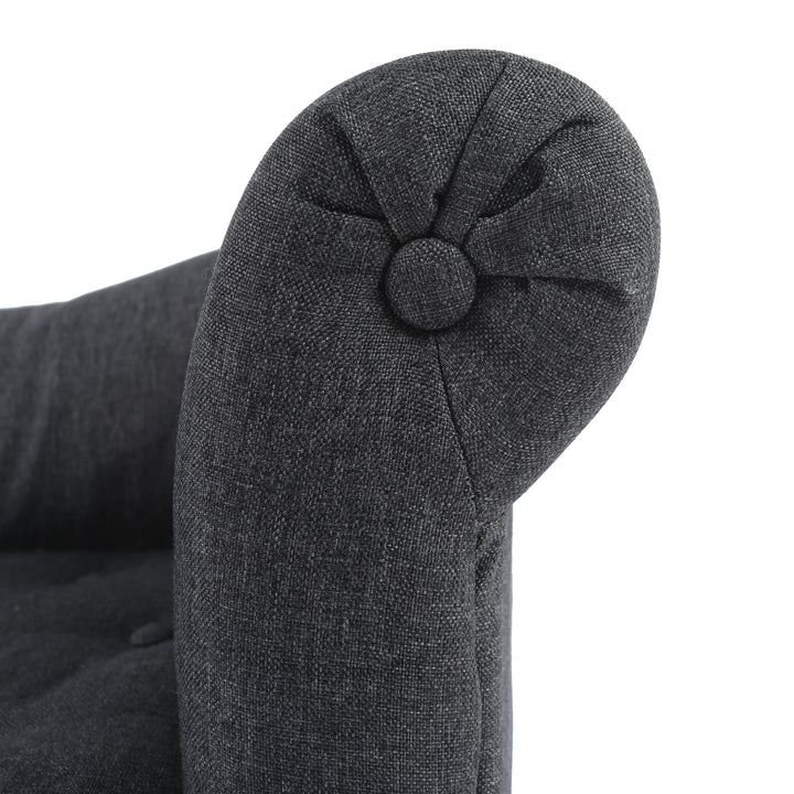 Luxe Button Pet Sofa - Charcoal Charlie's Pet Products