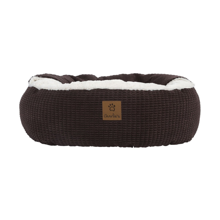 Snookie Hooded Pet Bed in Corncob - Espresso/Latte Charlie's Pet Products