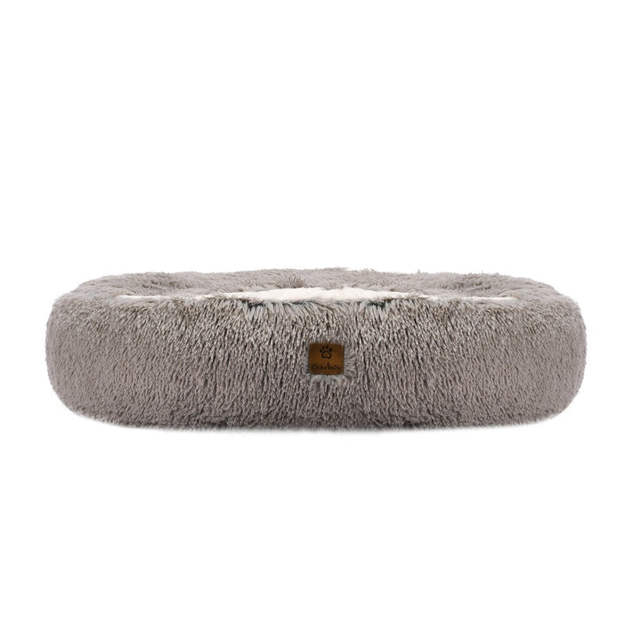Snookie Hooded Pet Bed in Faux Fur - Grey Charlie's Pet Products