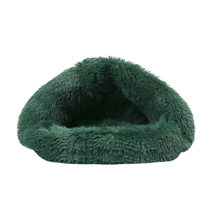 Shaggy Faux Fur Igloo Cat Cave Bed - Eden Green Charlie's Pet Products