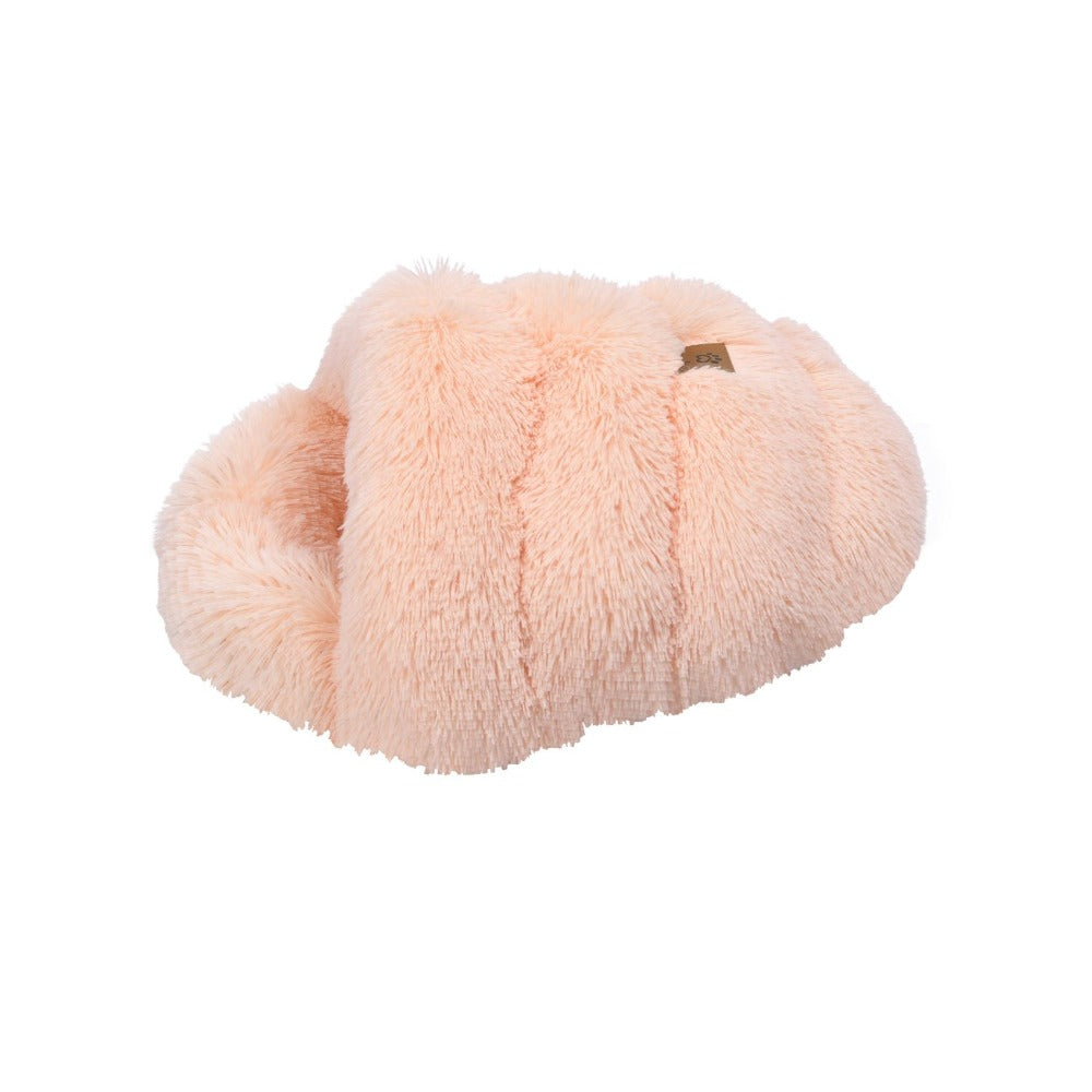 Shaggy Faux Fur Igloo Cat Cave Bed - Soft Beige Charlie's Pet Products