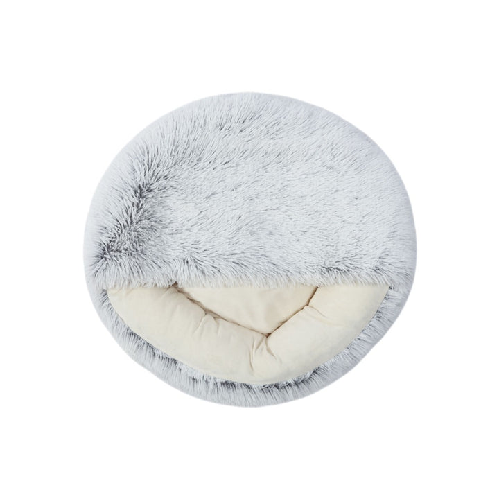 Snoodie Faux Fur Pet Cave with Removable Cover - Arctic Grey Charlie's Pet Products
