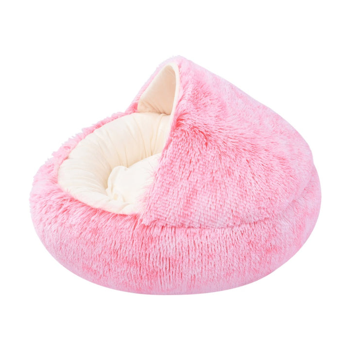 Snoodie Faux Fur Pet Cave with Removable Cover Ombre Pink Charlie's Pet Products