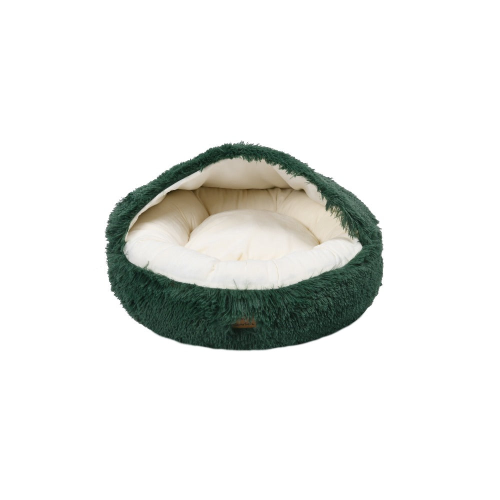 Snoodie Faux Fur Pet Cave with Removable Cover Eden Green Charlie's Pet Products
