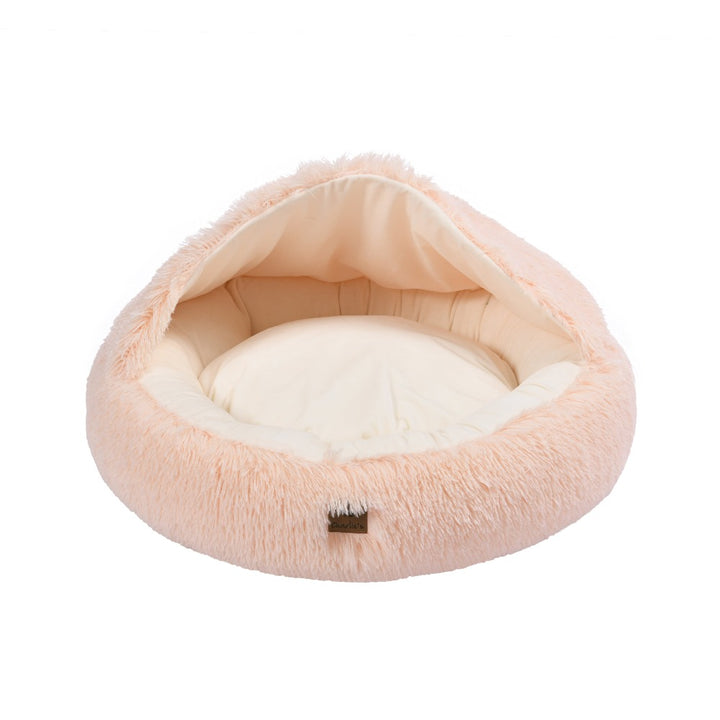 Snoodie Faux Fur Pet Cave with Removable Cover Soft Beige Charlie's Pet Products