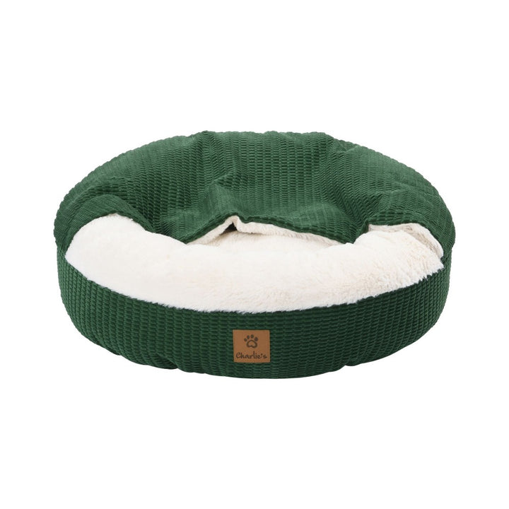 Snookie Hooded Pet Bed in Corncob - Eden Green Charlie's Pet Products