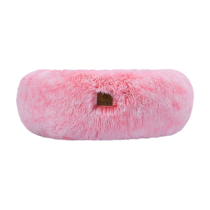 Shaggy Faux Fur Donut Calming Pet Nest Bed - Ombre Pink Charlie's Pet Products
