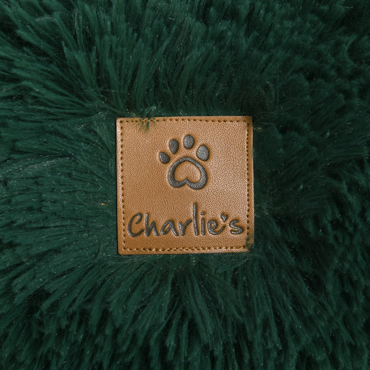 Shaggy Faux Fur Donut Calming Pet Nest Bed - Eden Green Charlie's Pet Products