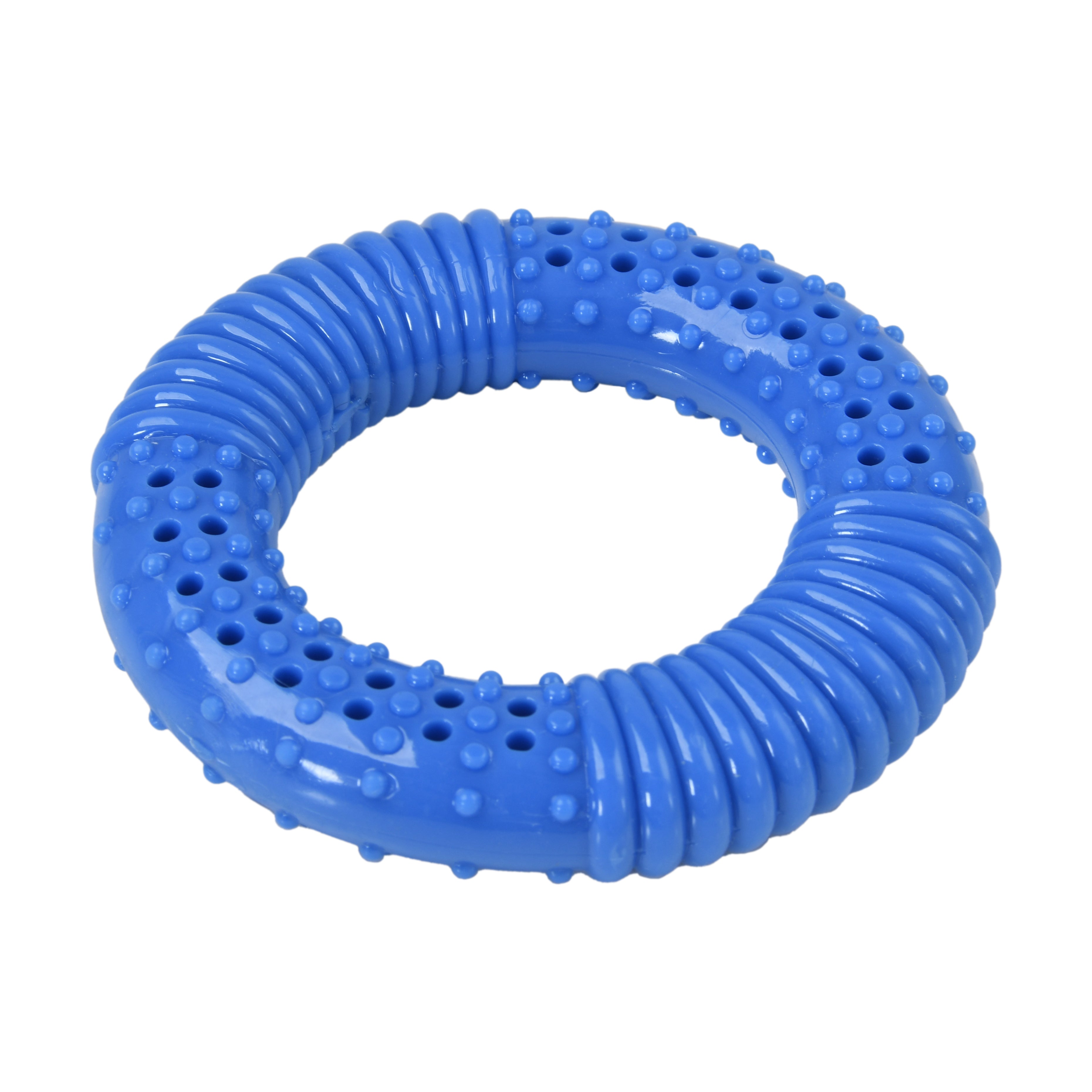Plastic donut top dog toy