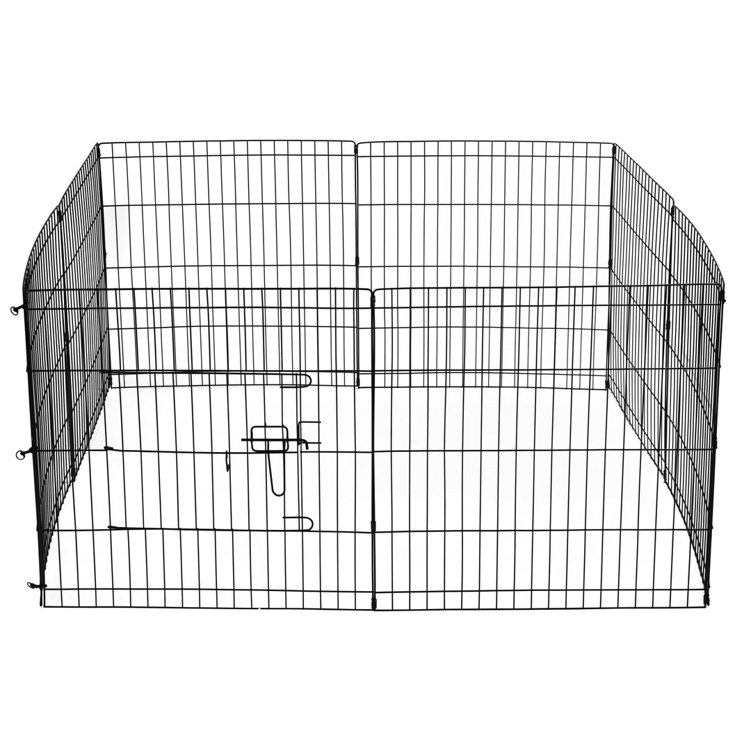 Essential Pet Playpen Enclosure 8 Panel Black 61x61cm Charlie's Pet Products
